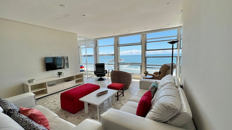 Apê de Luxo Vista Mar c/5 Quartos - Wi-Fi e 1 Vaga