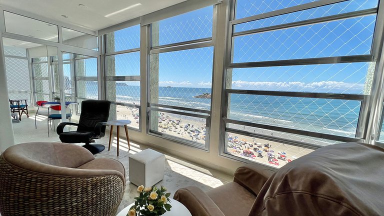 Apê de Luxo Vista Mar c/5 Quartos - Wi-Fi e 1 Vaga