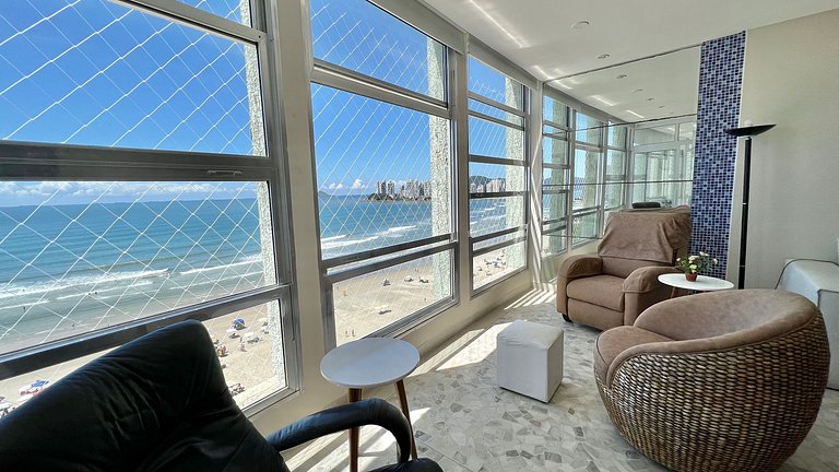 Apê de Luxo Vista Mar c/5 Quartos - Wi-Fi e 1 Vaga