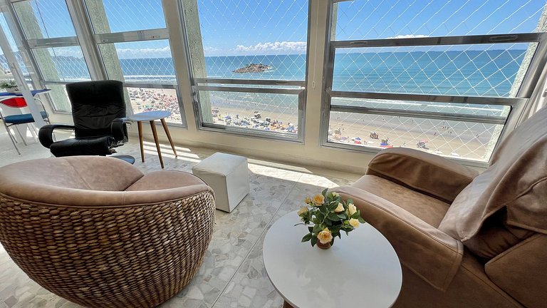 Apê de Luxo Vista Mar c/5 Quartos - Wi-Fi e 1 Vaga