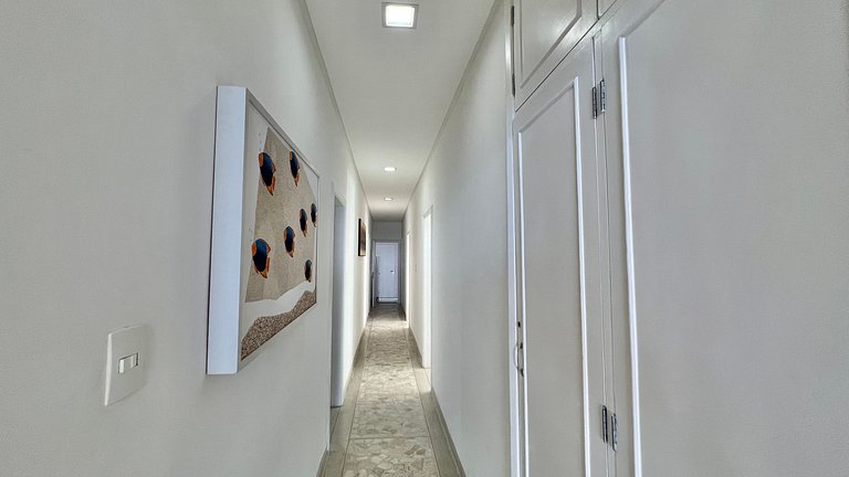 Apê de Luxo Vista Mar c/5 Quartos - Wi-Fi e 1 Vaga