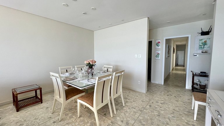 Apê de Luxo Vista Mar c/5 Quartos - Wi-Fi e 1 Vaga