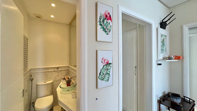 Apê de Luxo Vista Mar c/5 Quartos - Wi-Fi e 1 Vaga