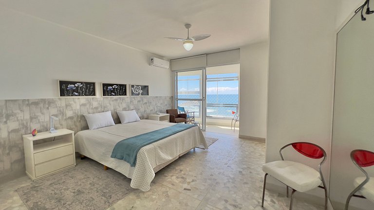 Apê de Luxo Vista Mar c/5 Quartos - Wi-Fi e 1 Vaga