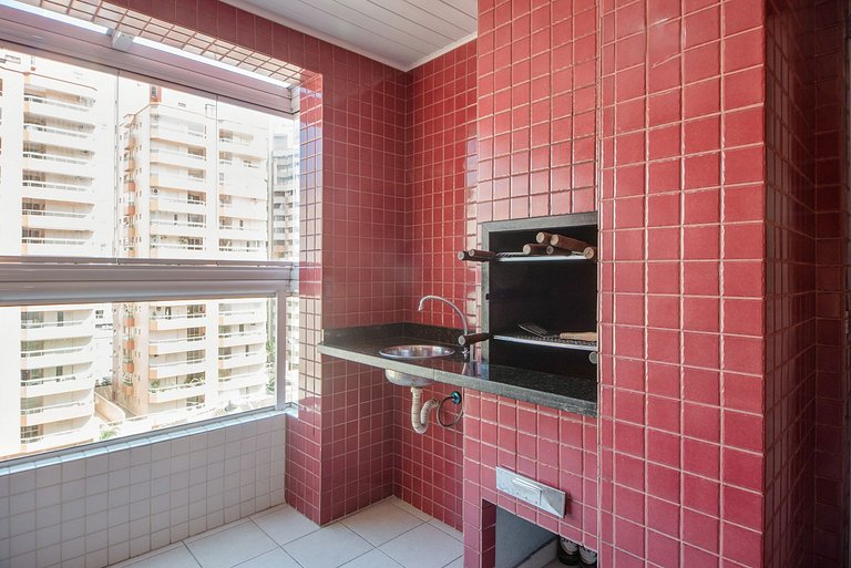 Lindo Apto com Varanda Gourmet Vista Mar - 2 Vagas