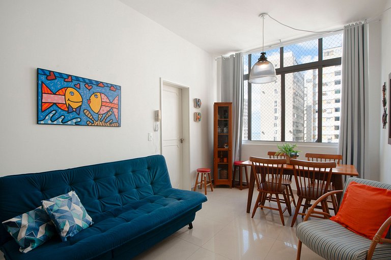 Apartamento Vista Mar nas Pitangueiras com 1 Vaga