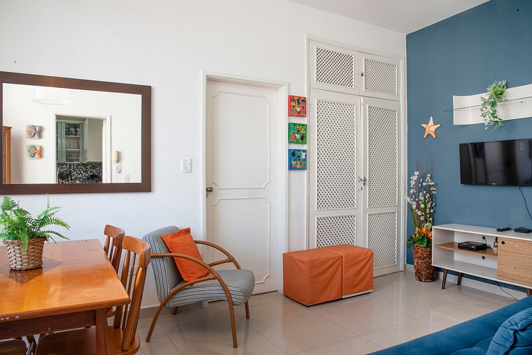 Apartamento Vista Mar nas Pitangueiras com 1 Vaga