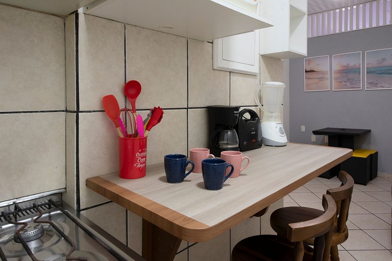Flat Confort para Família c/Piscina e Sauna-1 Vaga