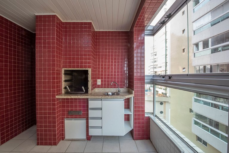 Lindo Apto com Varanda Gourmet Vista Mar - 2 Vagas