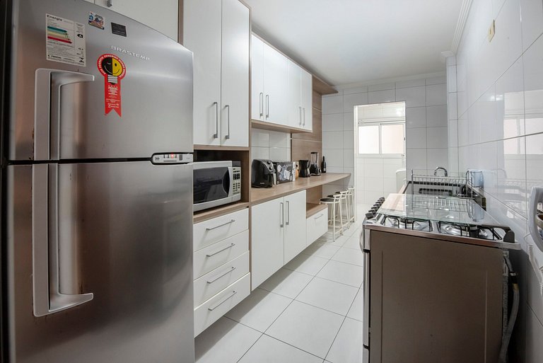 Lindo Apto com Varanda Gourmet Vista Mar - 2 Vagas