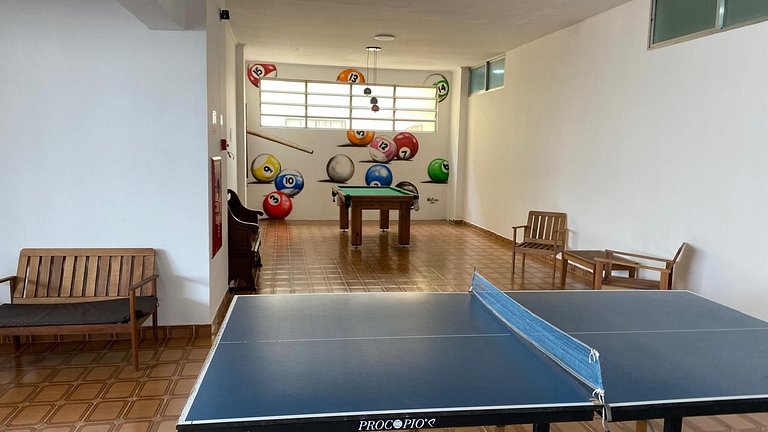 Flat Confort para Família c/Piscina e Sauna-1 Vaga